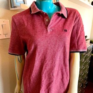 Ben Sherman Knit Polo Red Medium Shirt sleeve